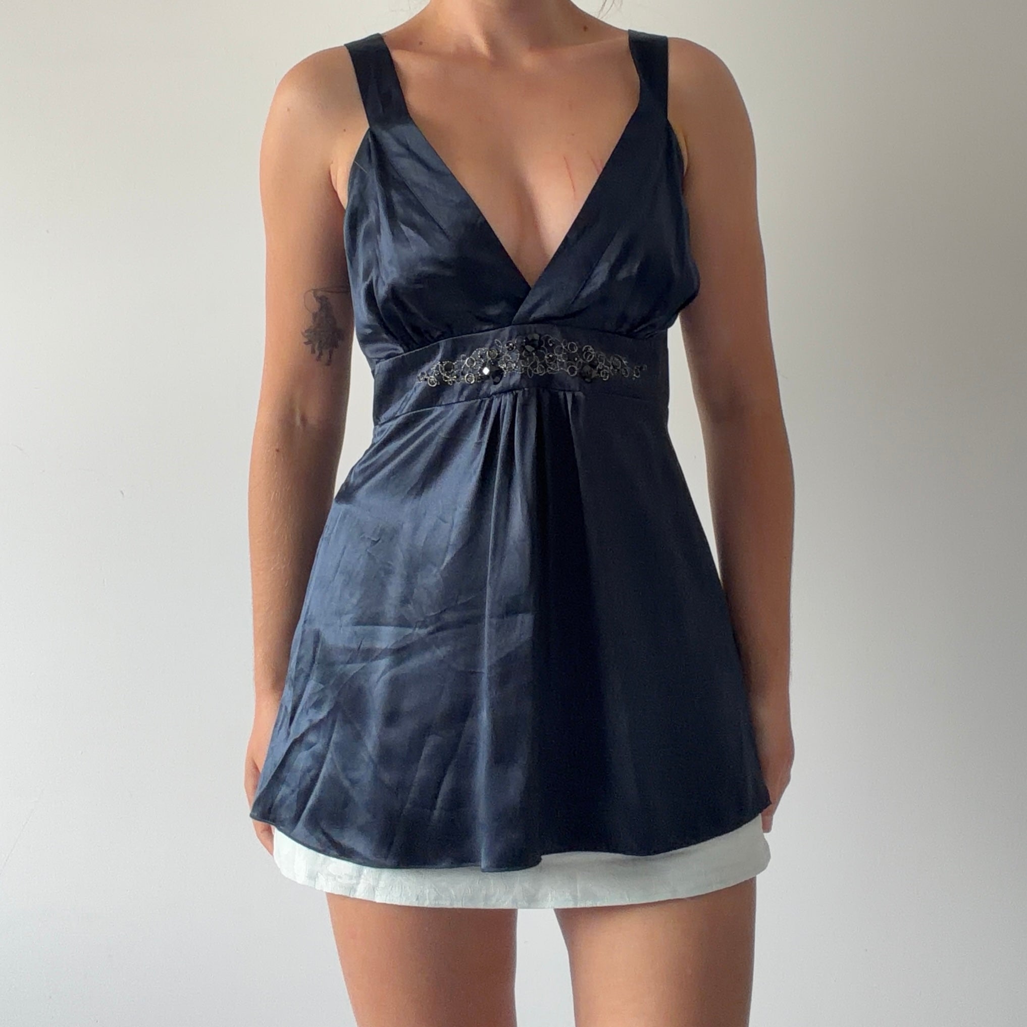 Kensie Silk Babydoll Top | 10-12