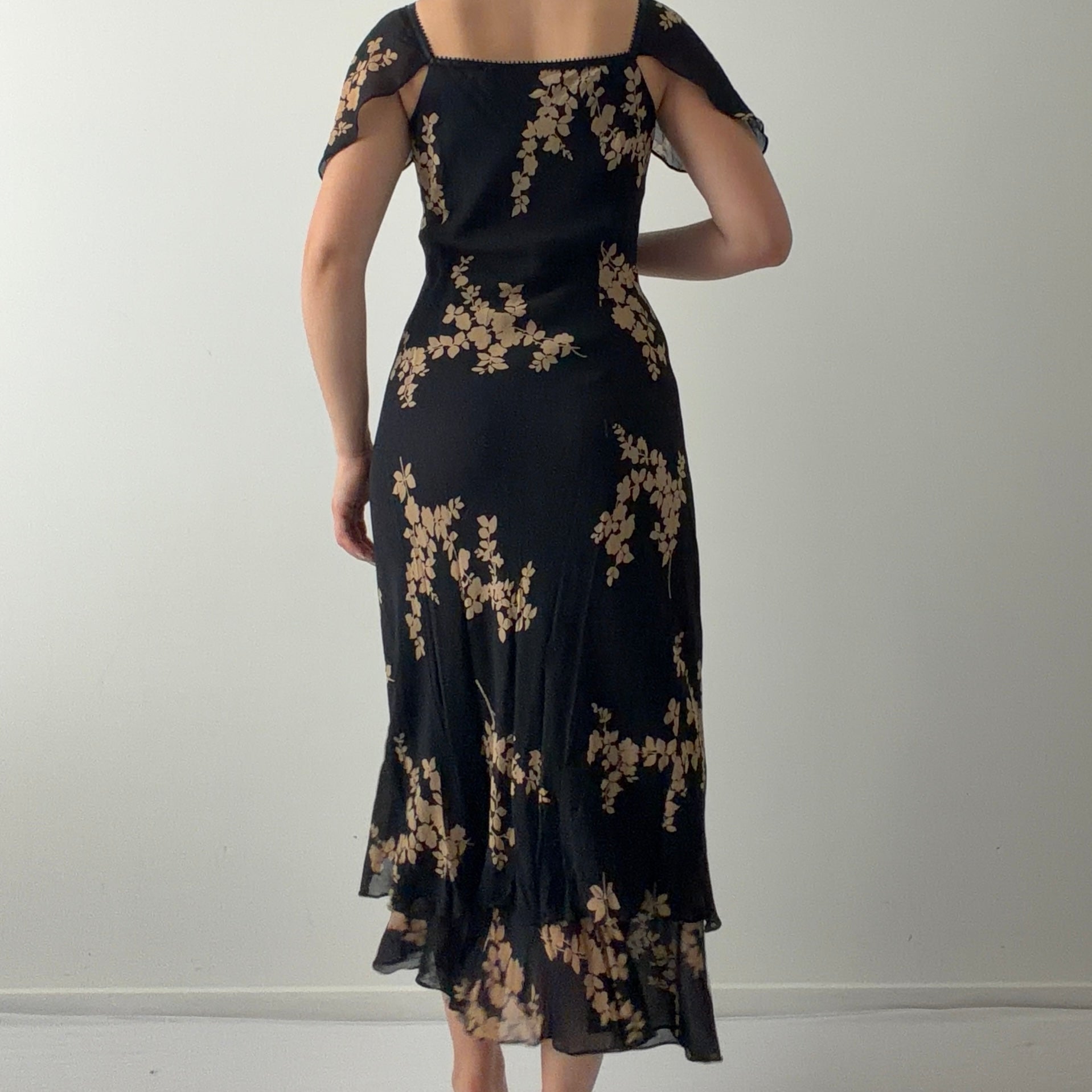 David Warren New York Silk Midi Dress | 10-12