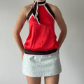 Bebe Silk Halter Top | XS