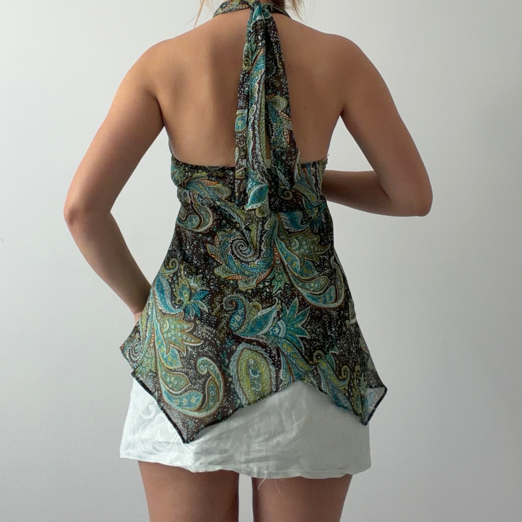 Candies Paisley Halter Top | M