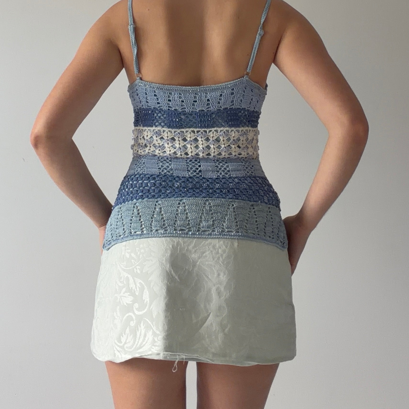 Redondo Crochet Beaded Top | M