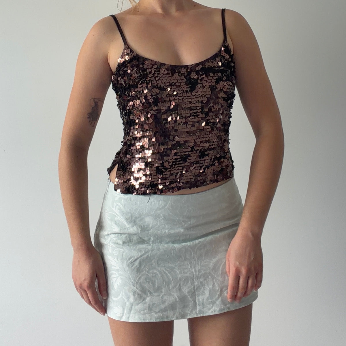 Karen Millen Sequin Crochet Top | XS