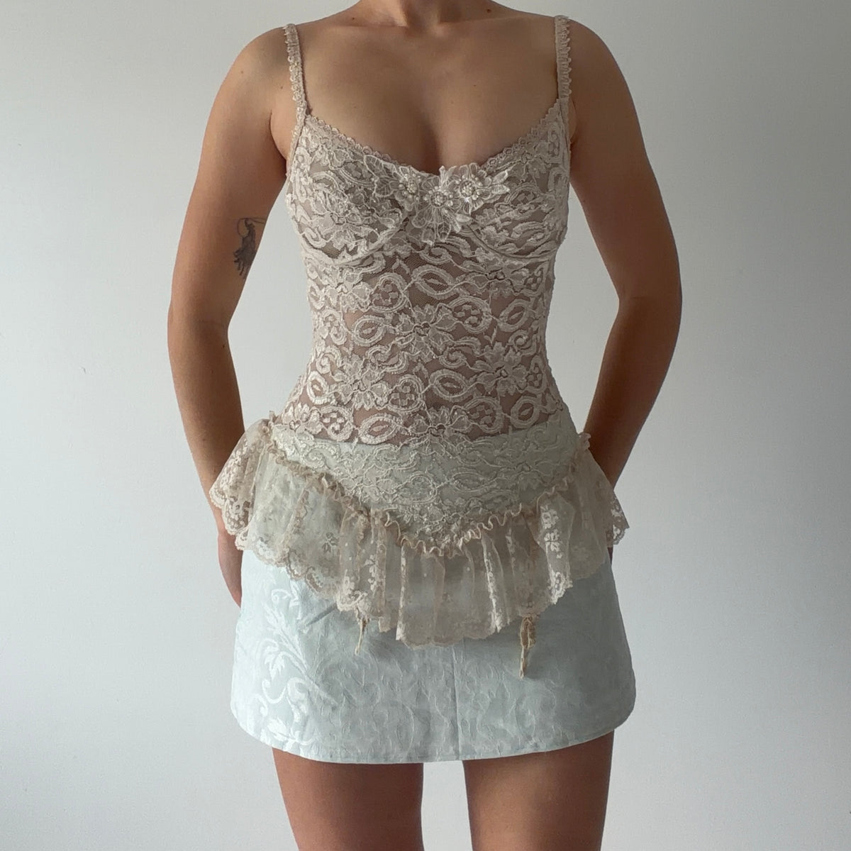 Petra Fashions Lace Corset Top | S