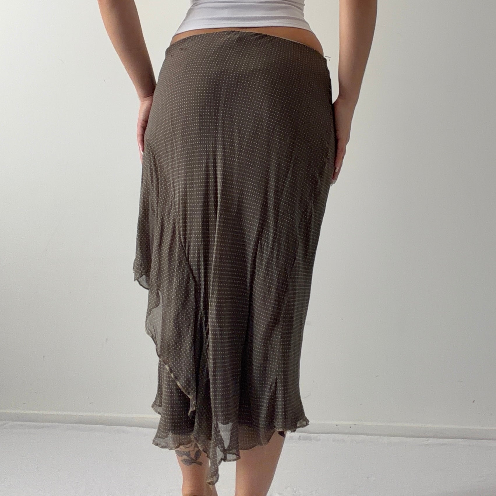 Italian Silk Ruffle Skirt | 6-8