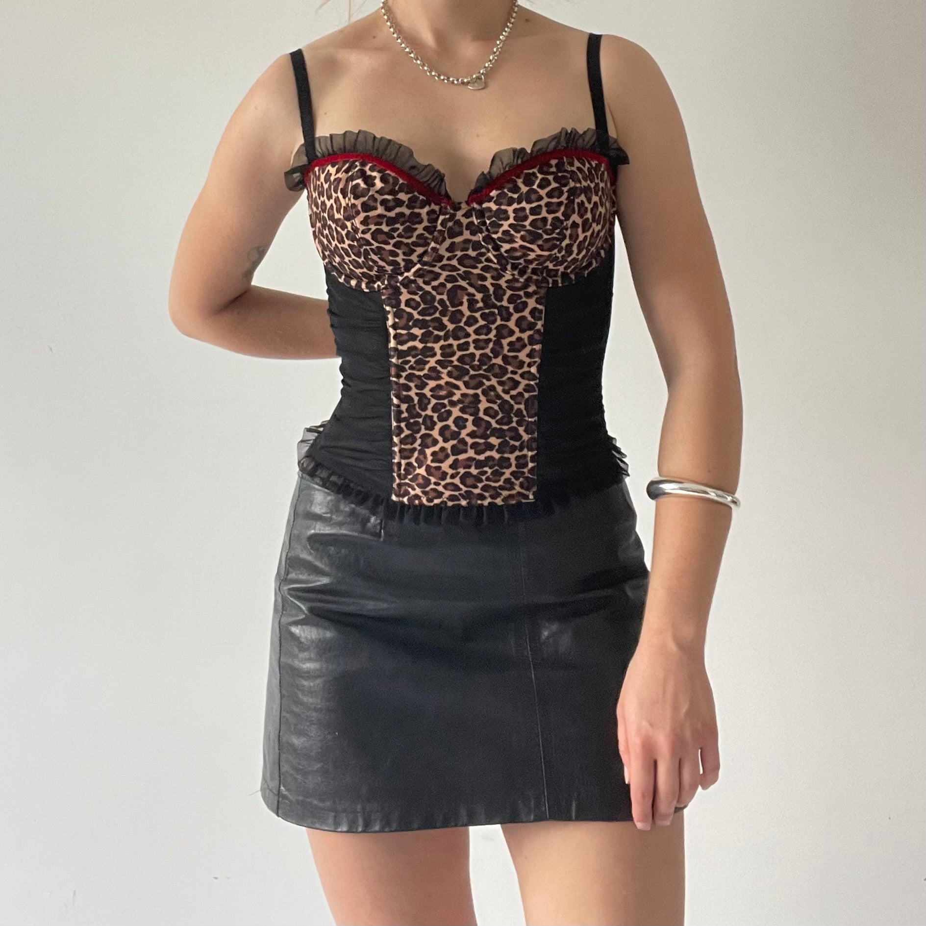 Leopard Print Mesh Corset | 12-14C
