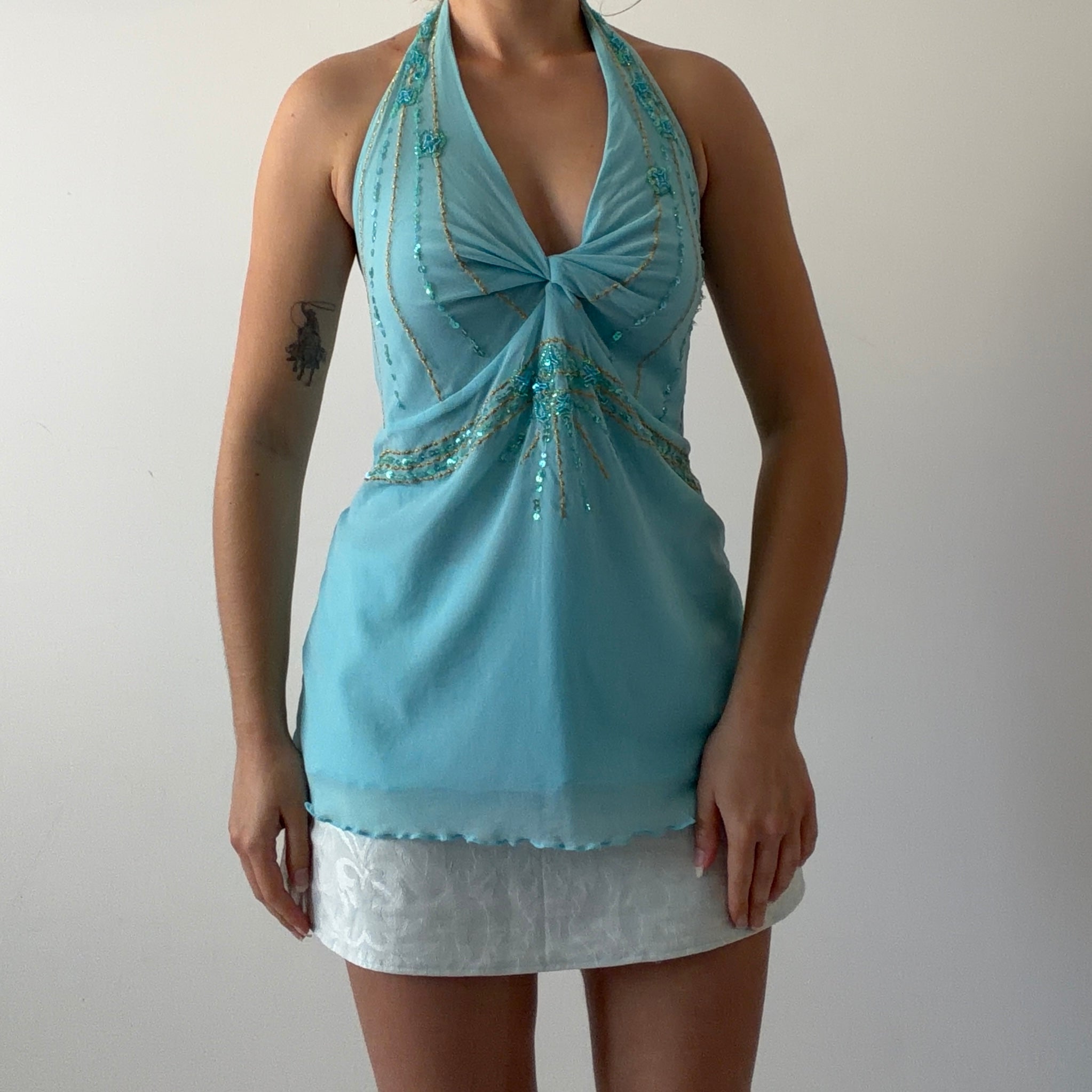 MXM Beaded Halter Top | 14-16