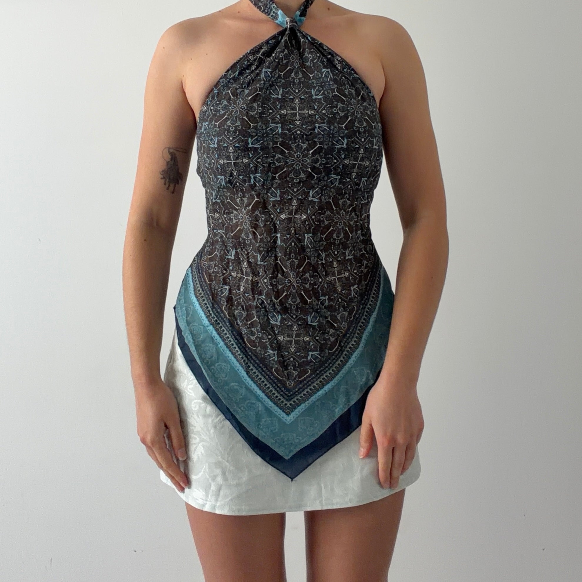I.N Handkerchief Halter Top | 8-10