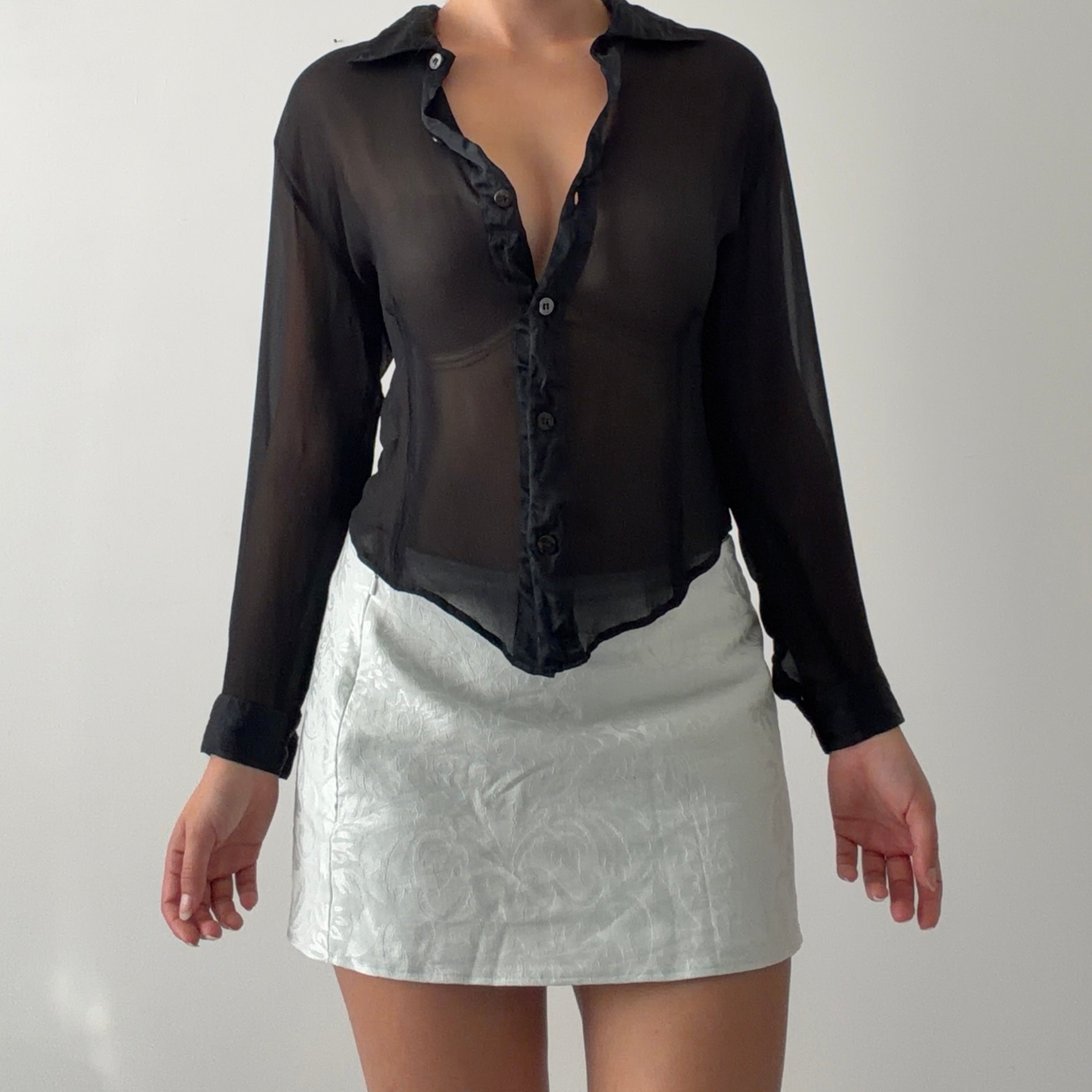 Silk Button Up | 8-10