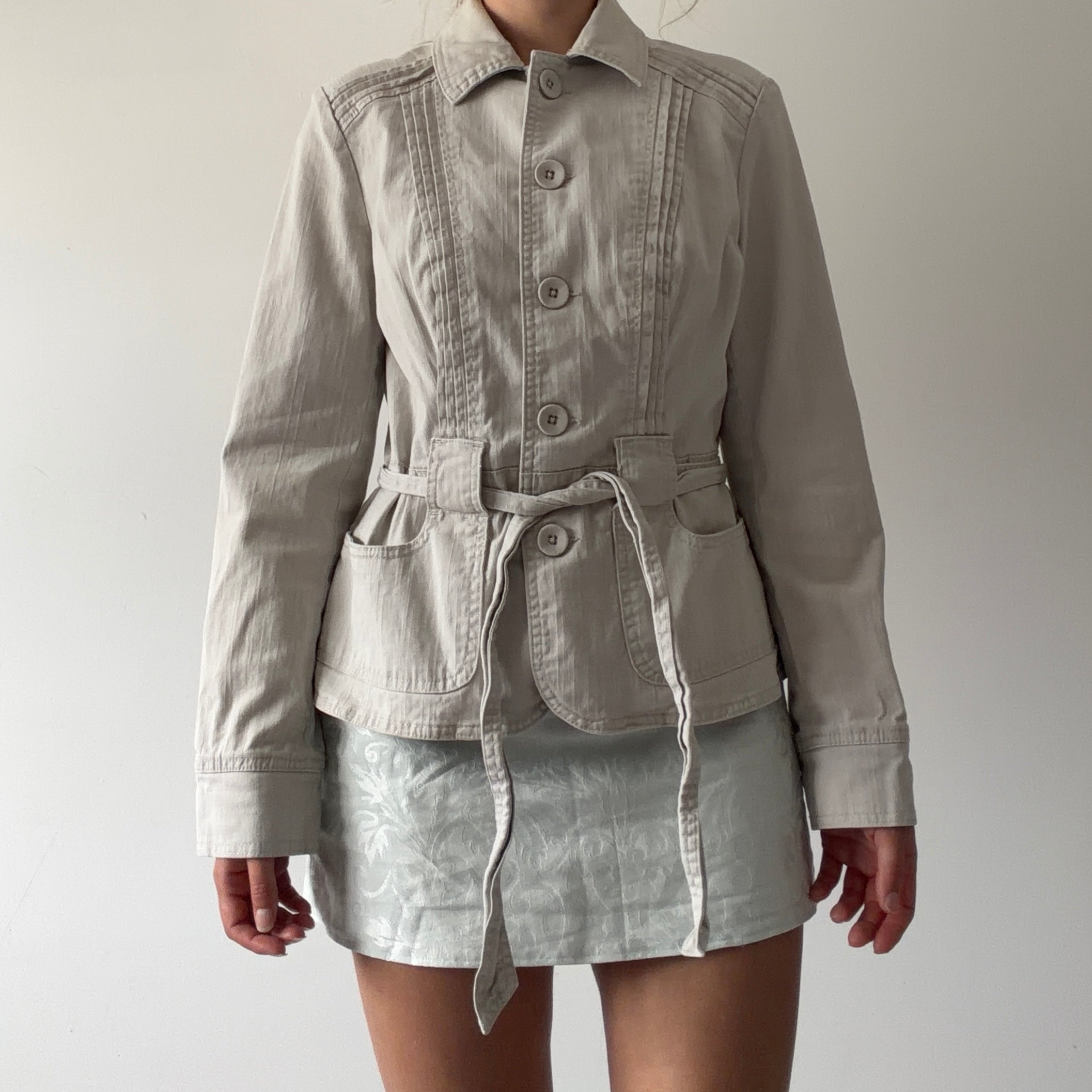 Jacqui E Button Canvas Jacket | 8-12