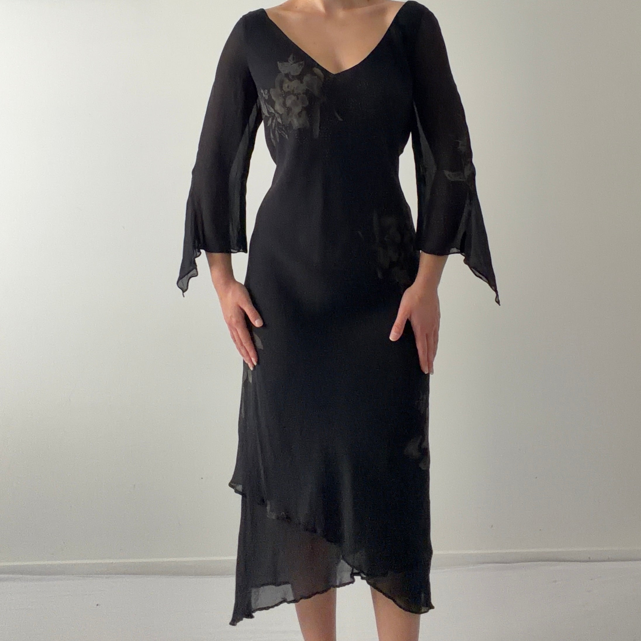 Jones New York Silk Midi Dress | XL