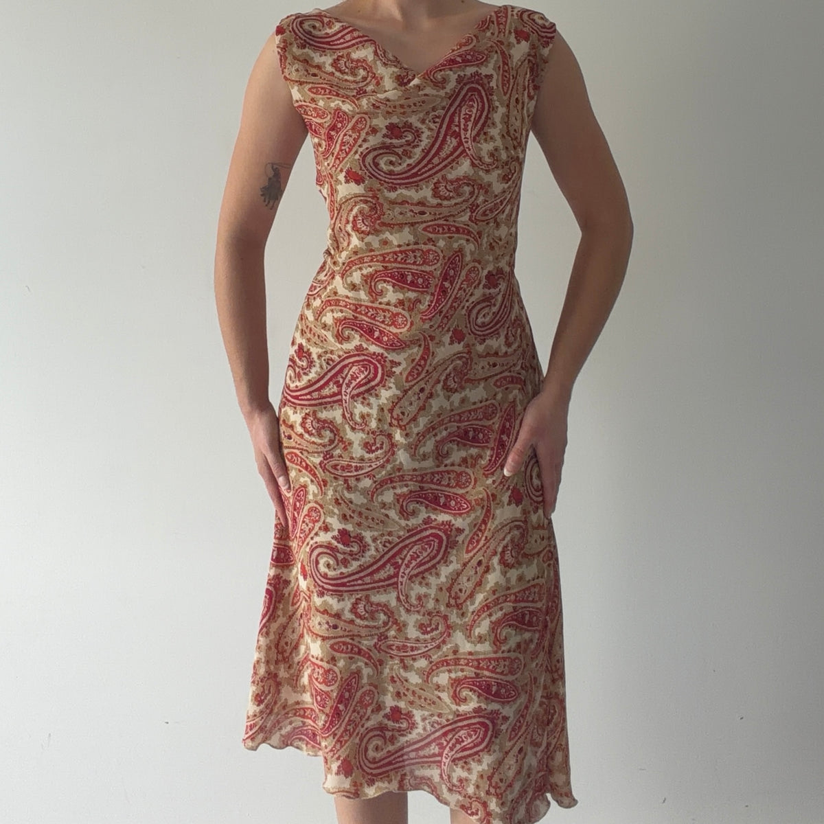 Marla Kim Cowl Midi Dress | XL