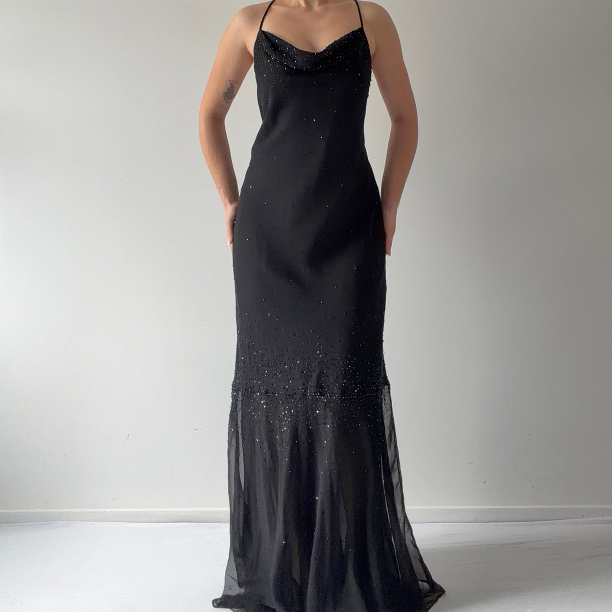 Chelsea Nites Beaded Dress | L