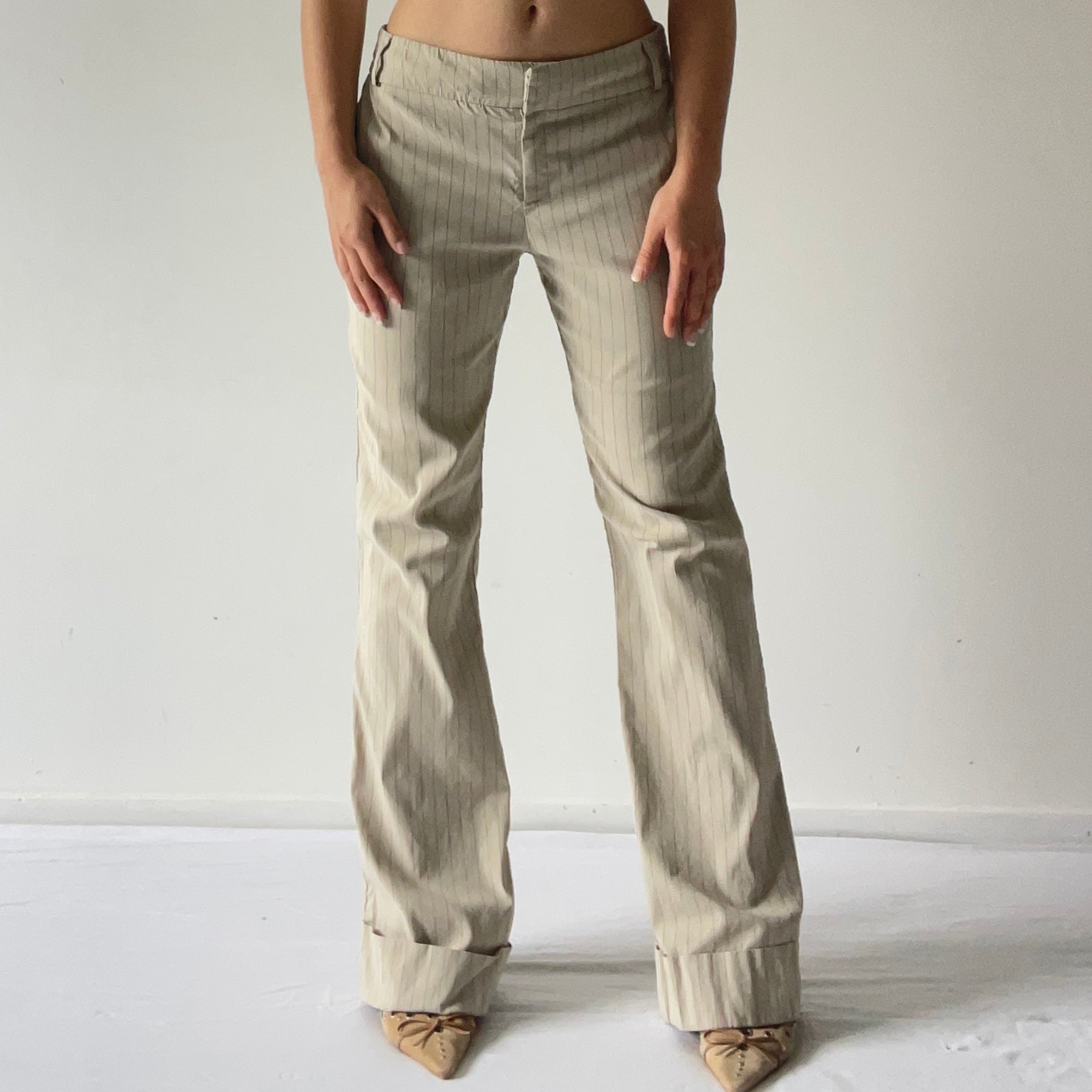 Cue Pinstripe Wide Pants | 10-12