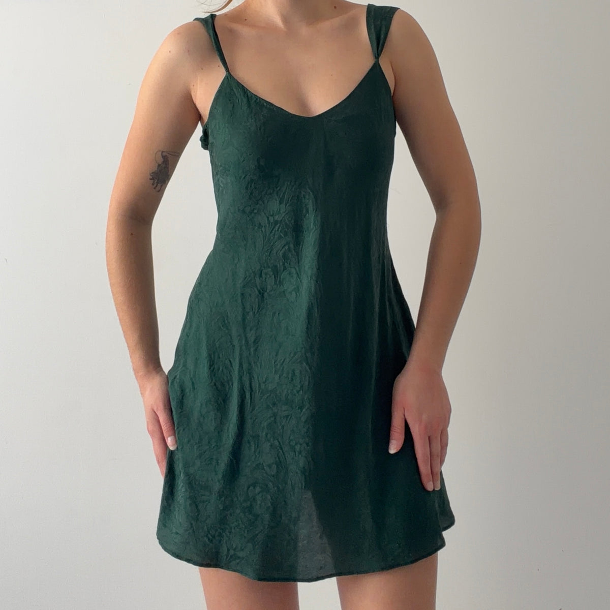 August Silk Mini Slip Dress | S