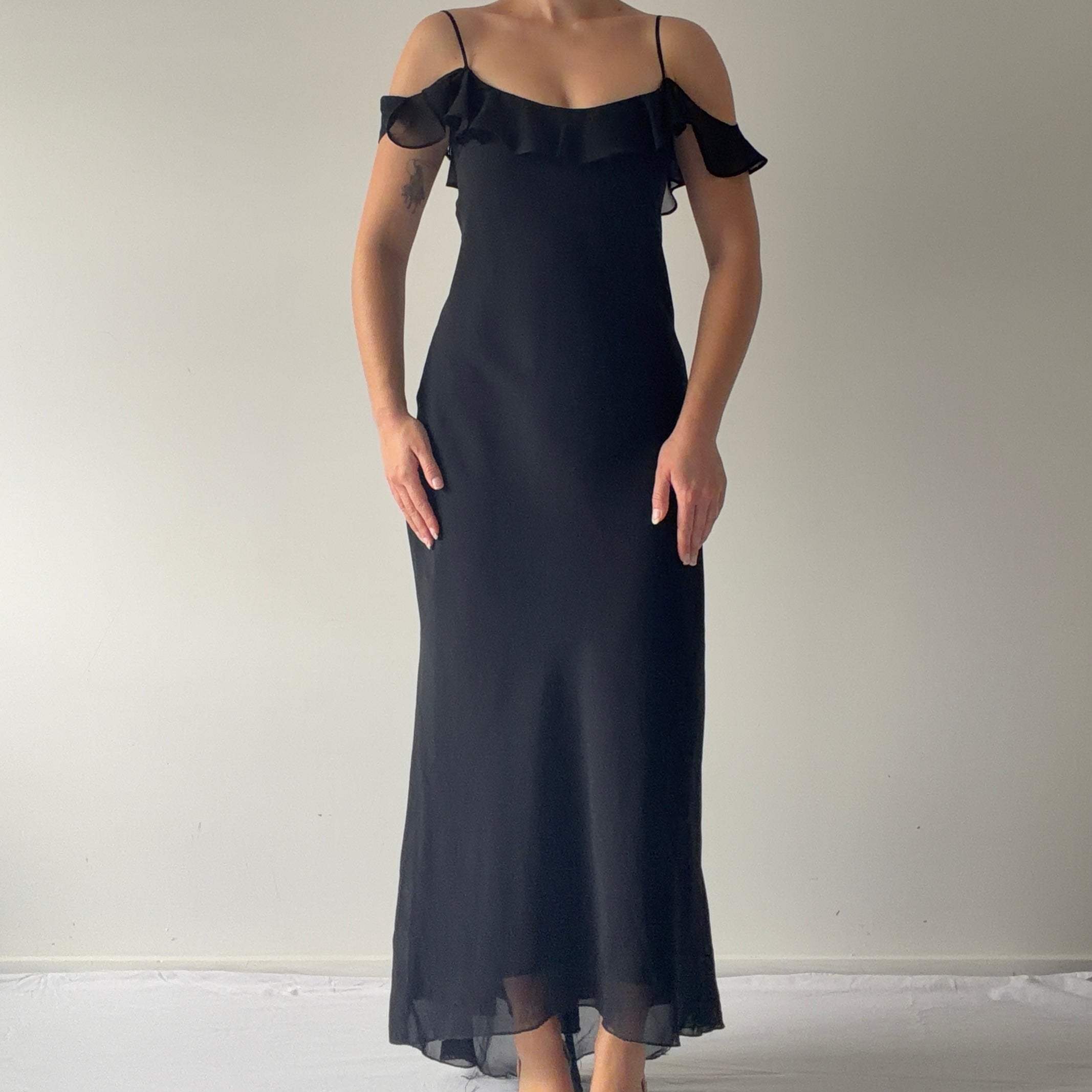 Jessica Maxi Ruffle Dress | Made in Canada | 6-8