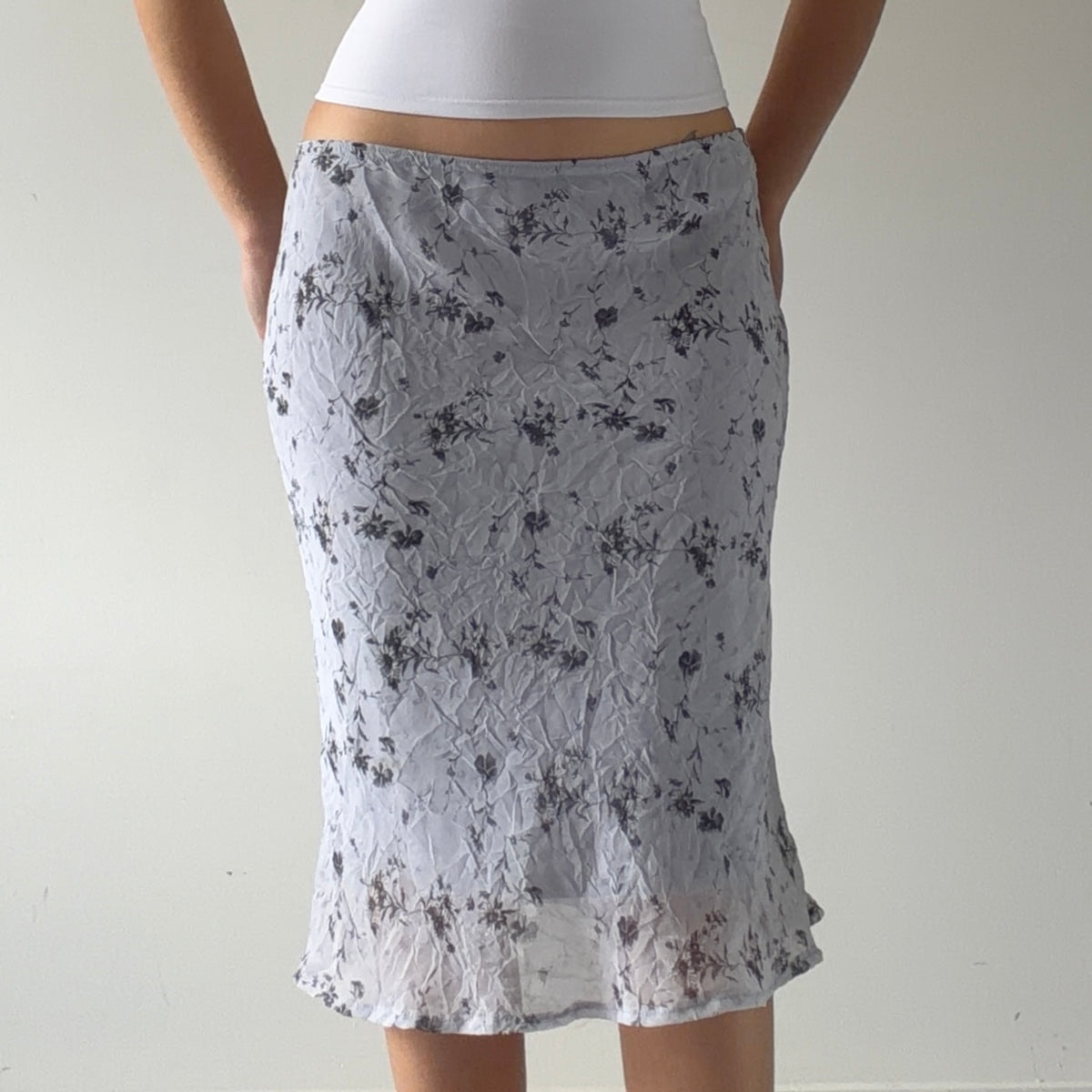 Dynamite Floral Midi Skirt | S