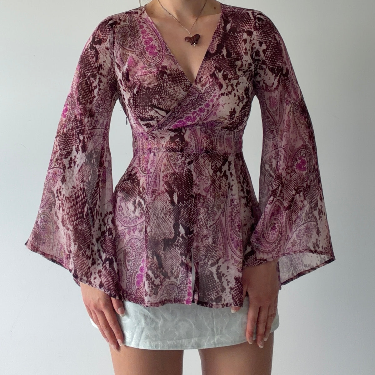Elsa Baia Bell Sleeve Top | XS-M