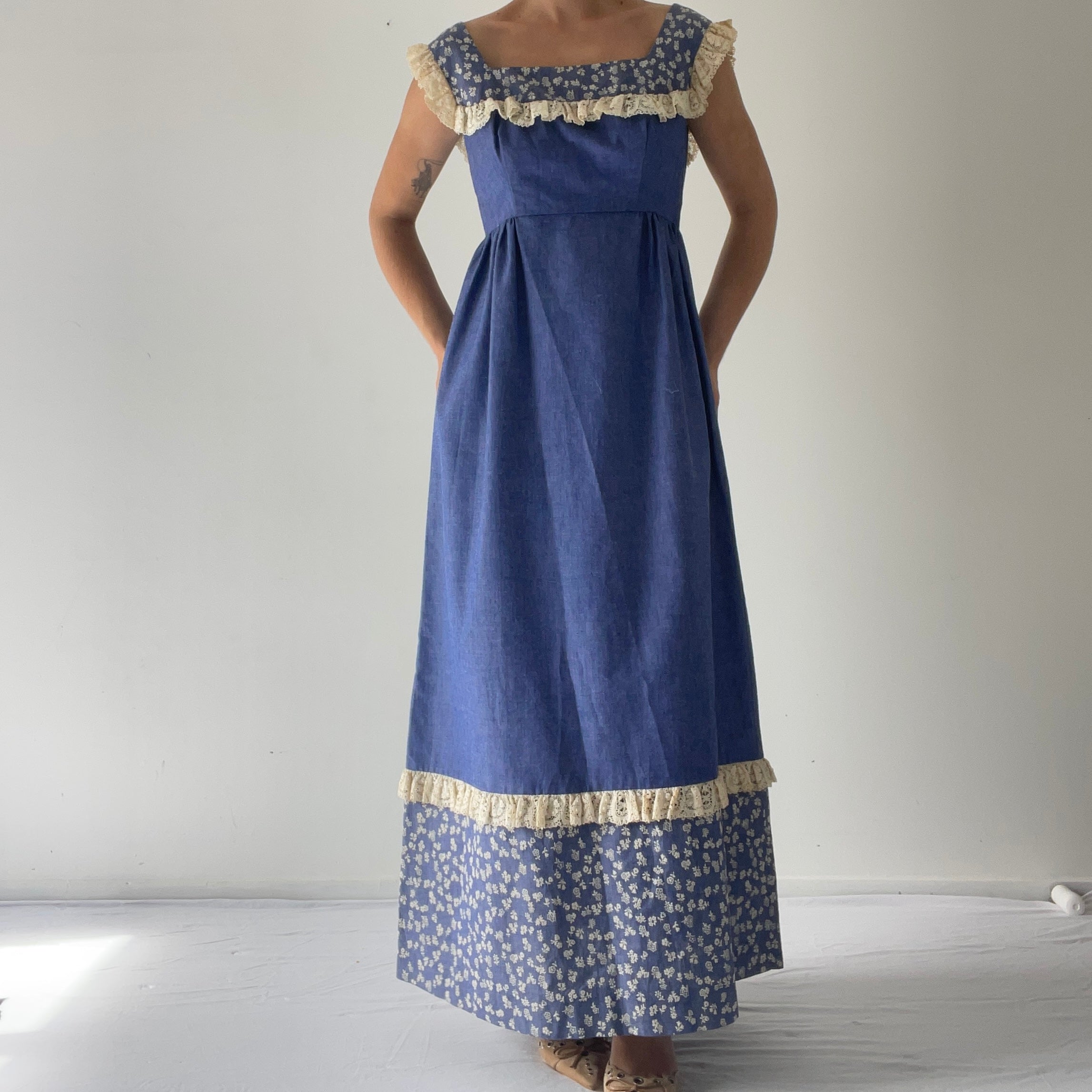 70s Prairie Dress | S