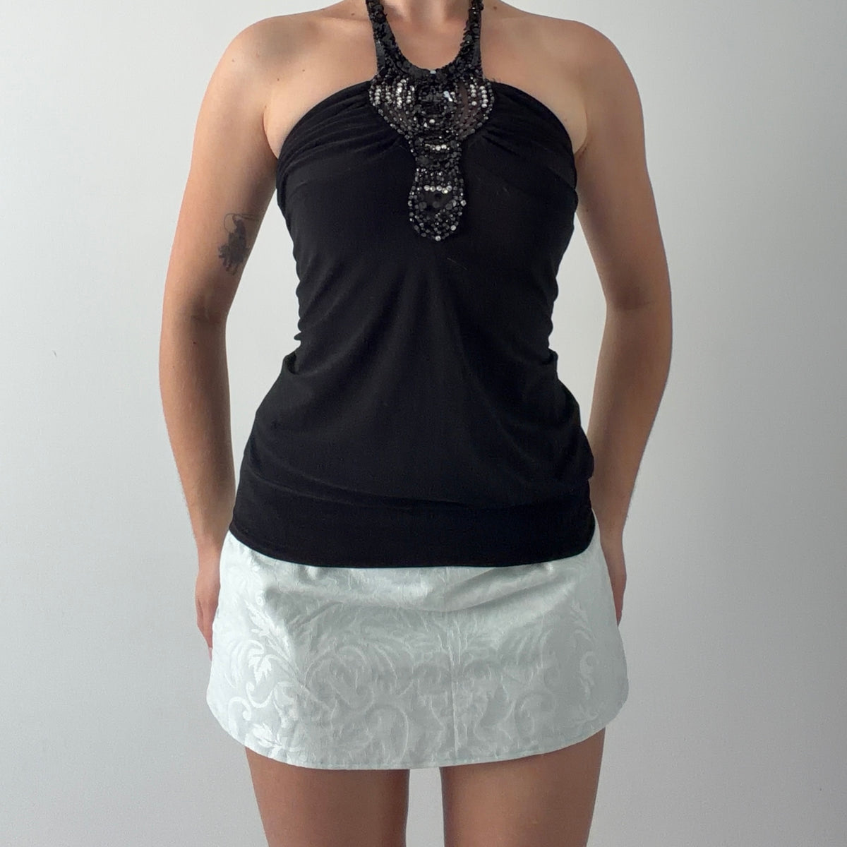 Forever 21 Beaded Halter Top | S-M