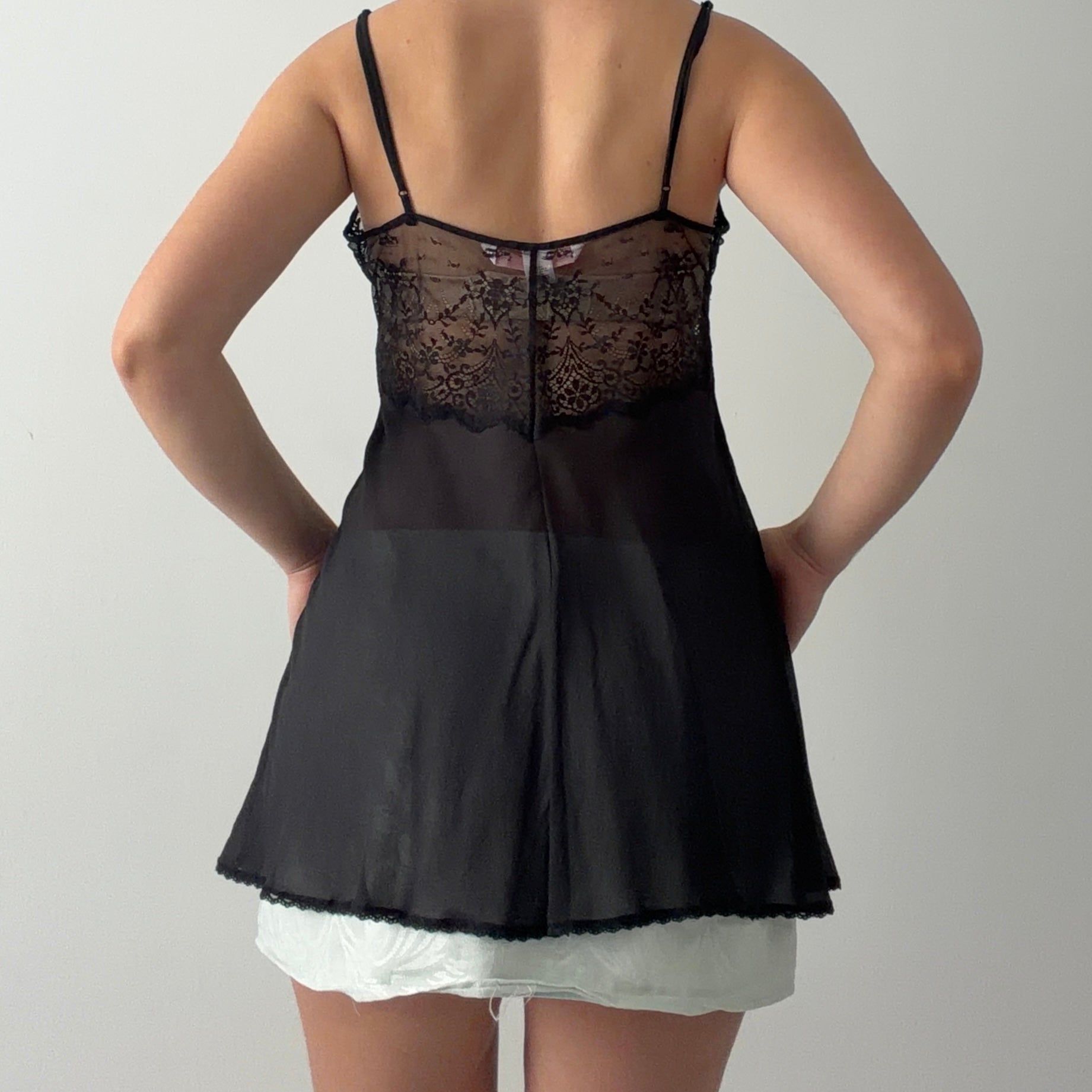 2000s Victoria's Secret Silk Babydoll Top | M