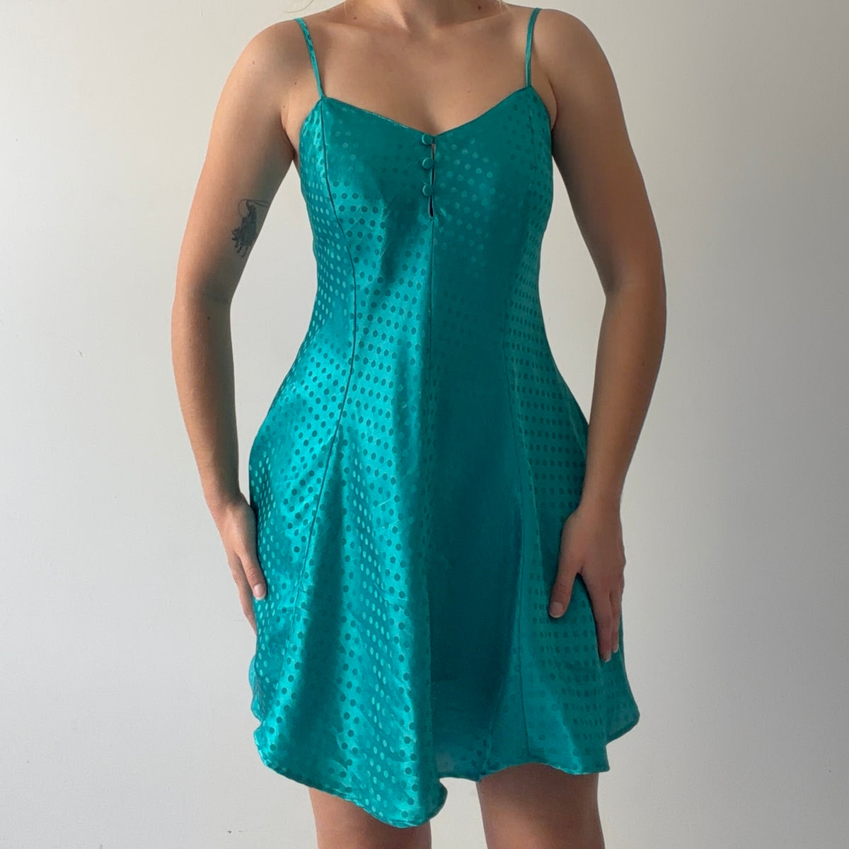 Inner Most Satin Polka Dot Slip | S