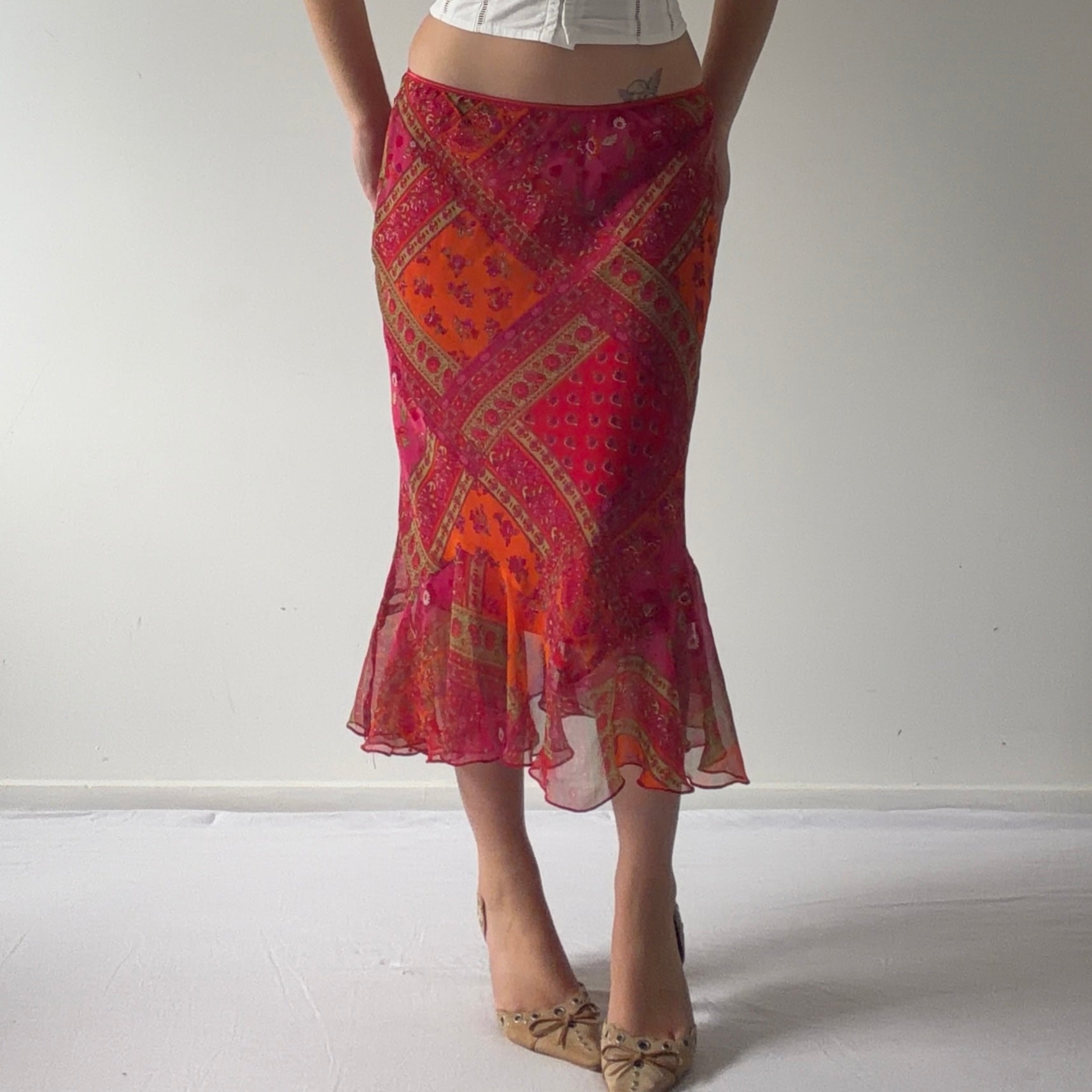 Ombre Midi Skirt | M