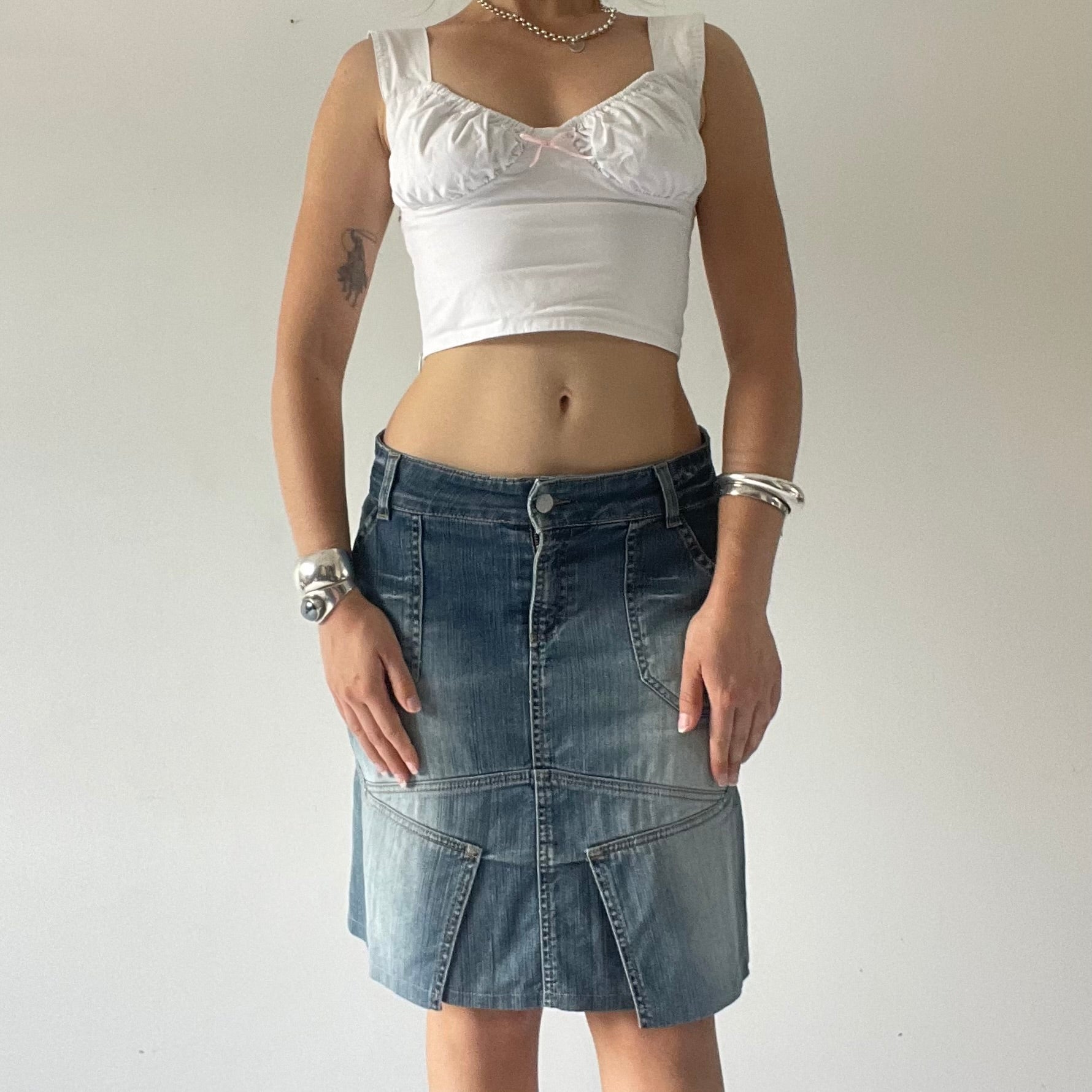 Promod Low Rise Denim Midi | 8-10
