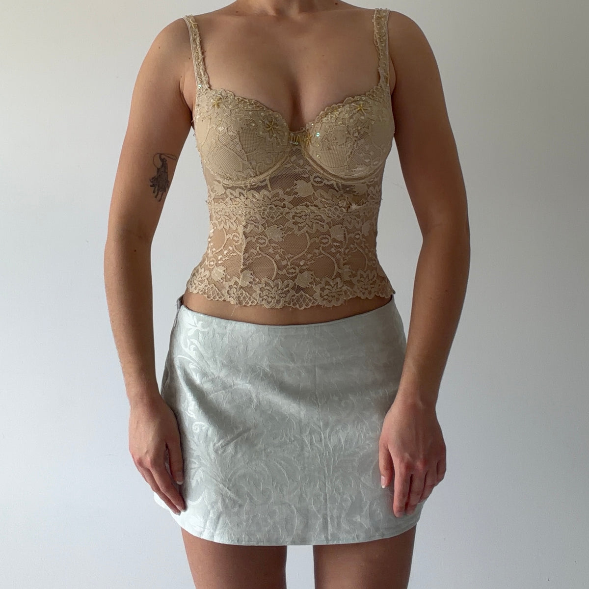Shades of Blonde Lace Corset | XS