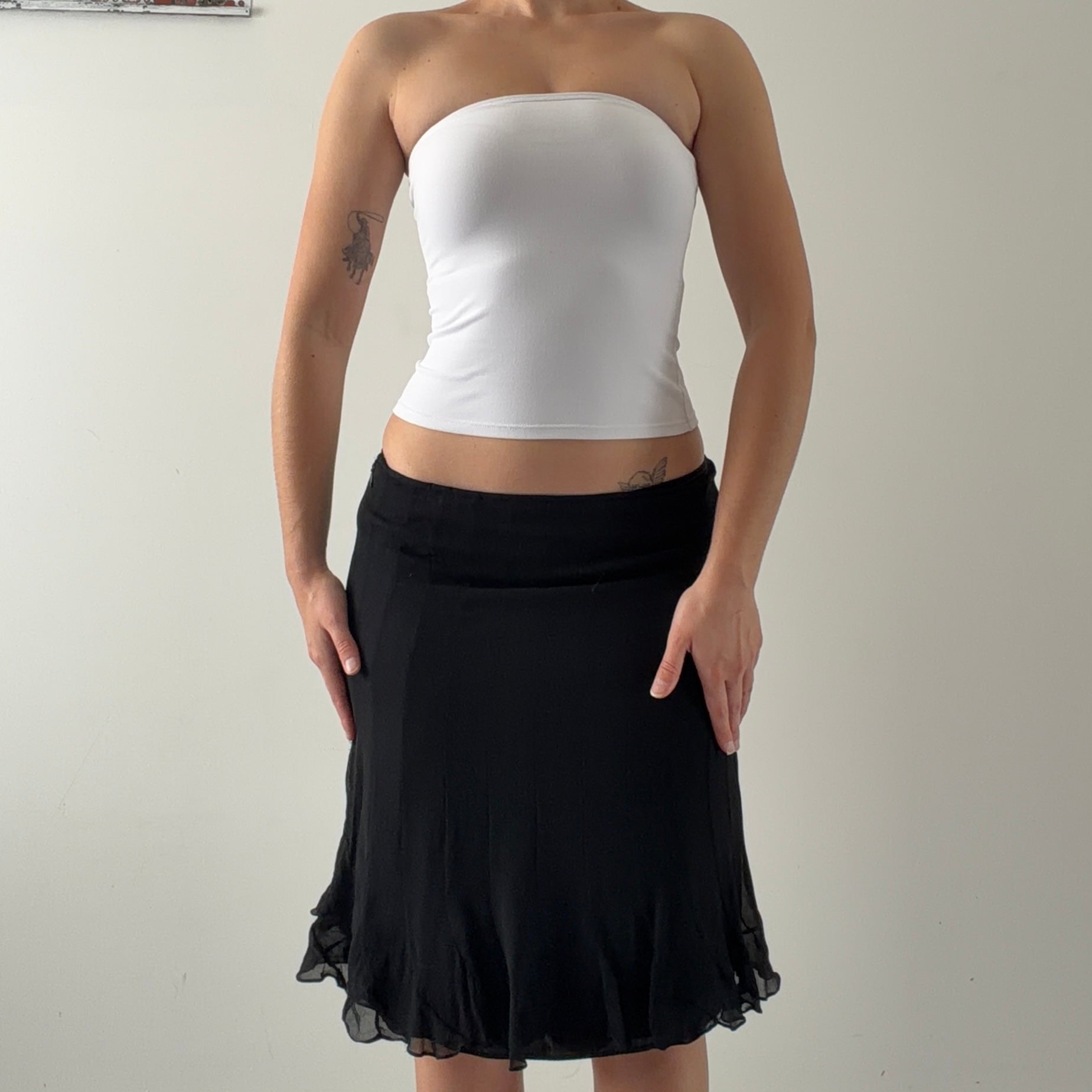 Antonio Melani Silk Midi Skirt | XS