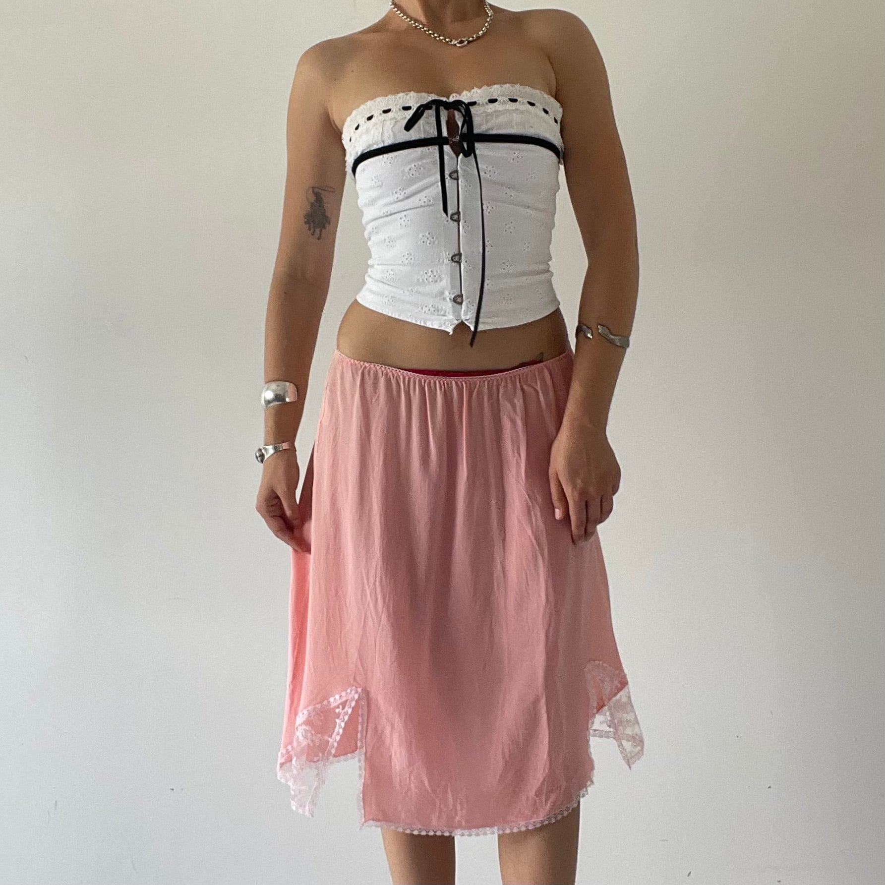 Silk Slip Lace Skirt | 6-10