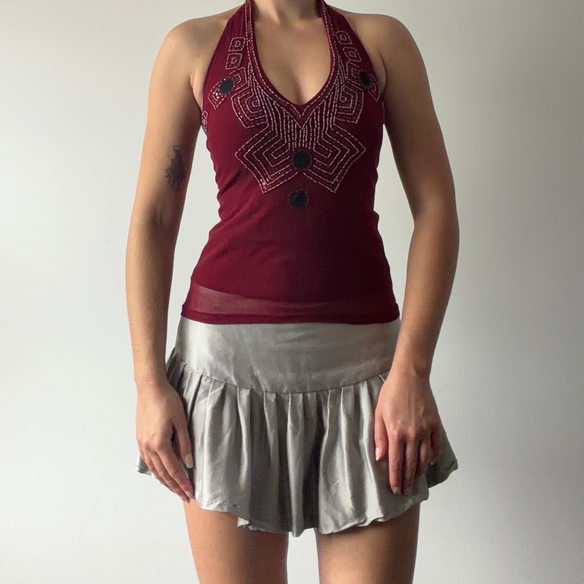 Motivi Beaded Halter Top | S