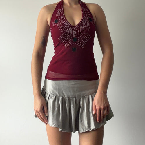 Motivi Beaded Halter Top | S