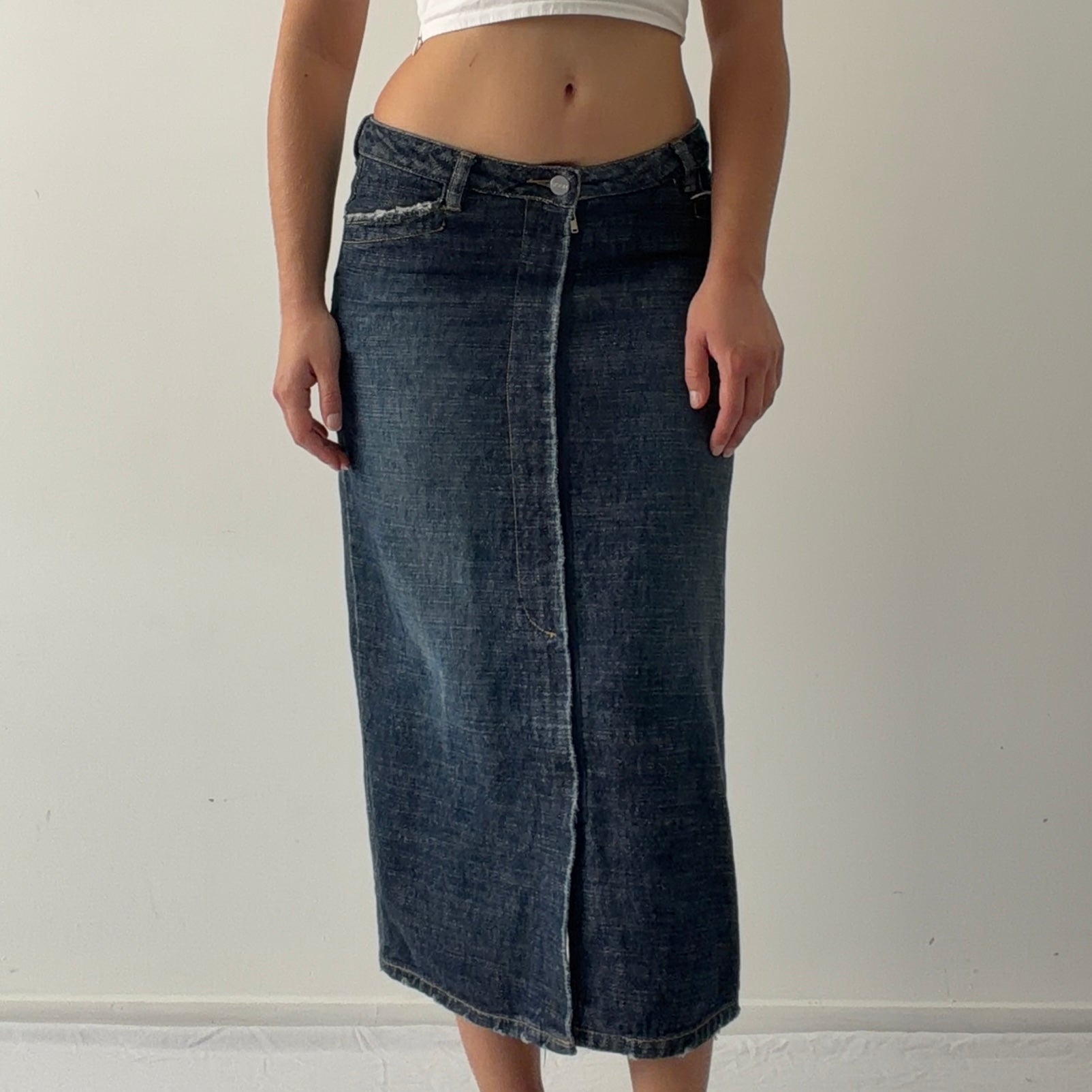 Mooks Denim Midi Skirt | 6-8