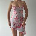 Floral Asymmetric Slip Dress | M