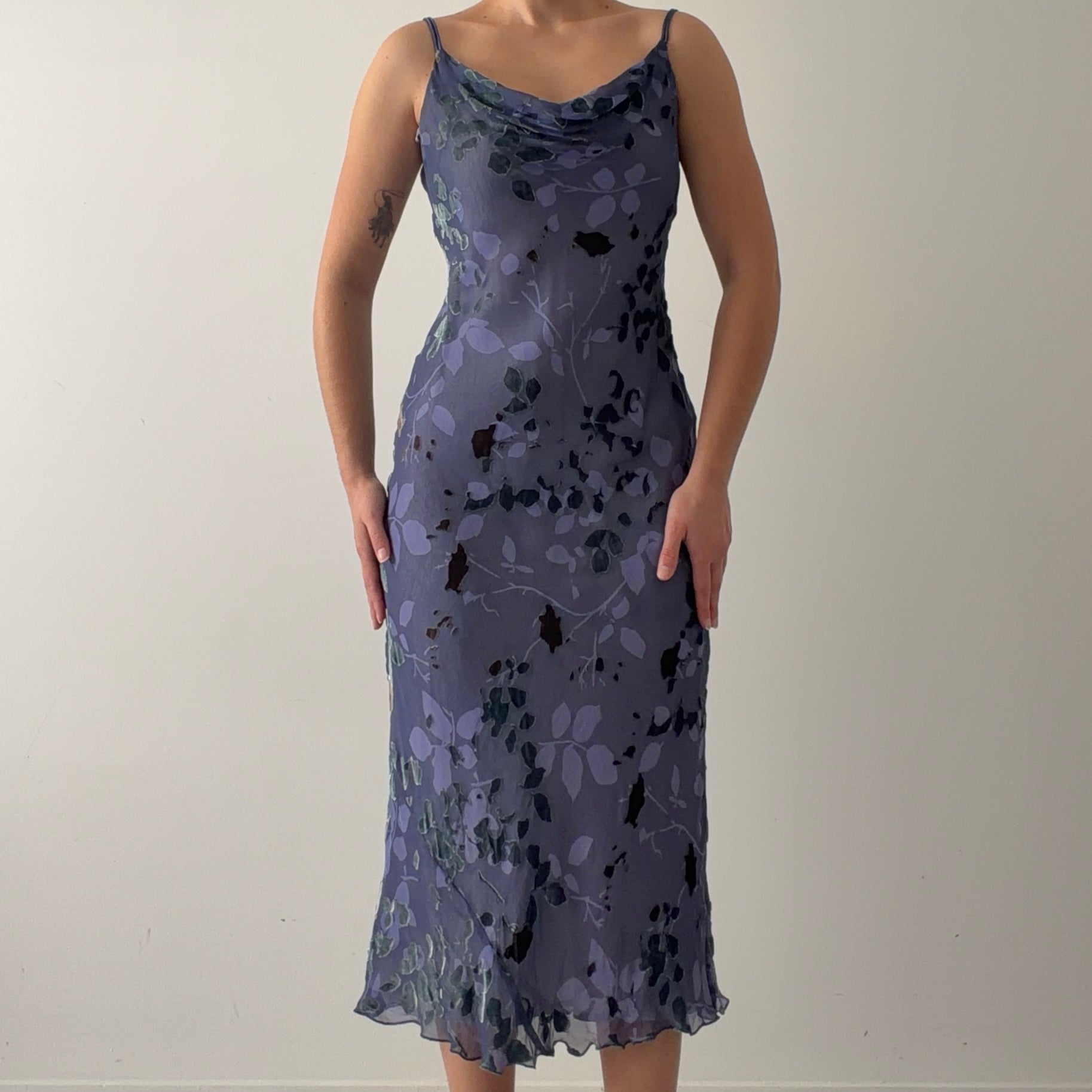 Monsoon Velvet Burnout Midi Dress | 8-10