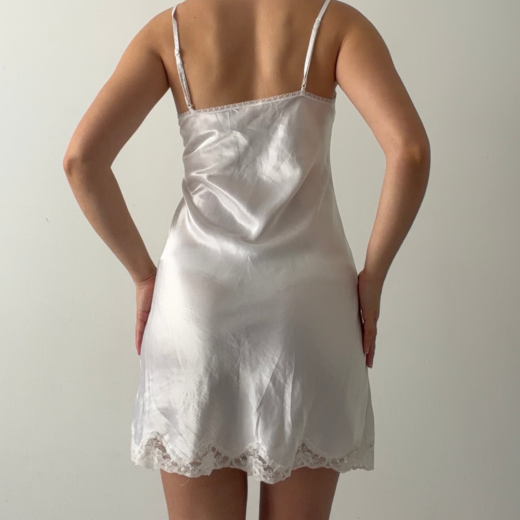 Barbizon Lace Satin Slip Dress | M