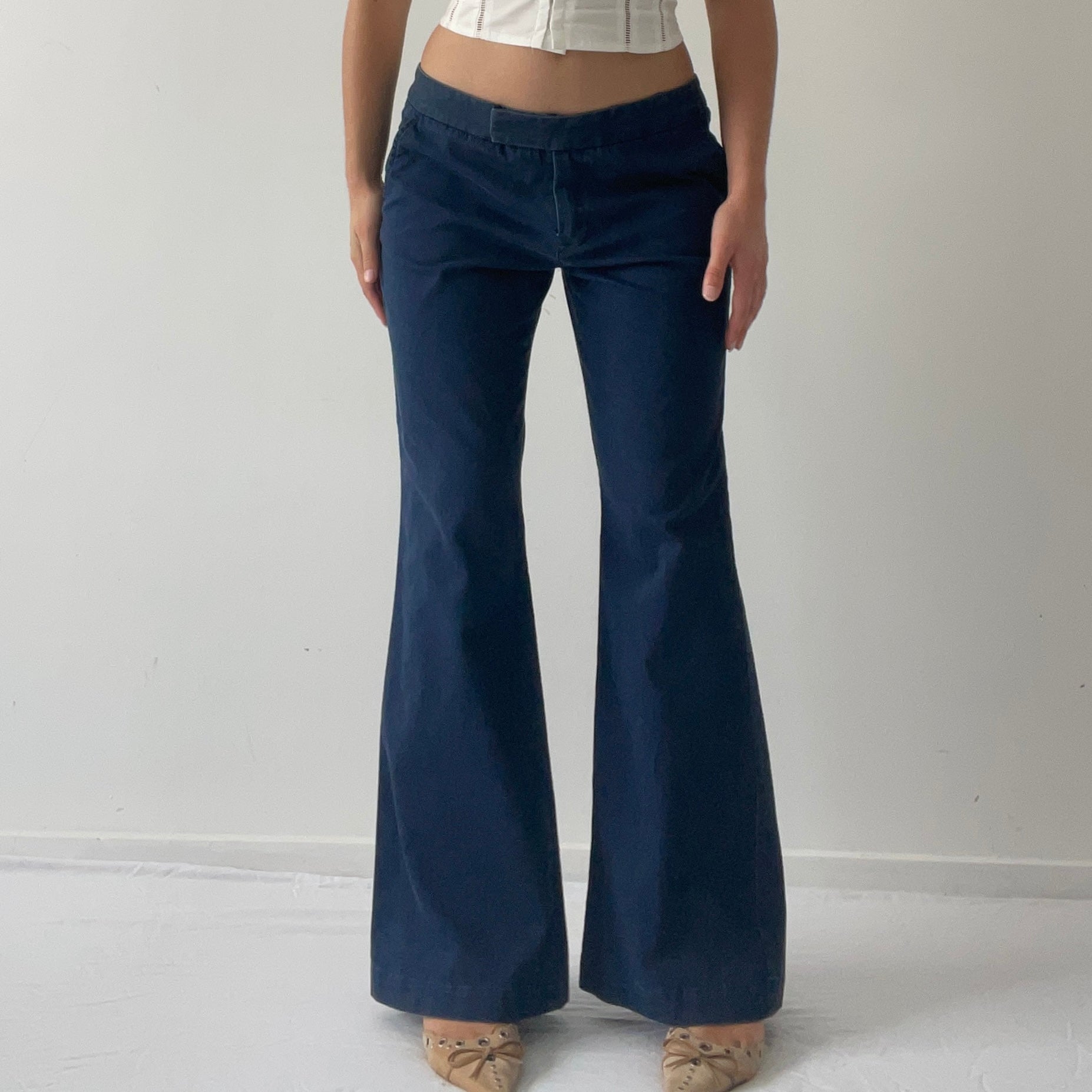 Spiral Low Rise Wide Leg Pants | 10-12