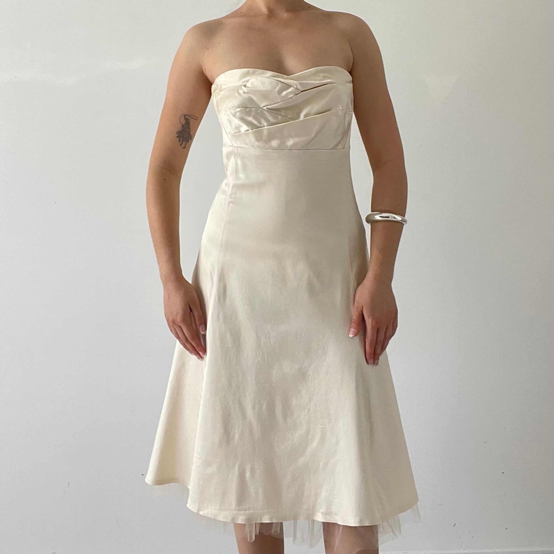 Warehouse Strapless Midi Dress | 8-10