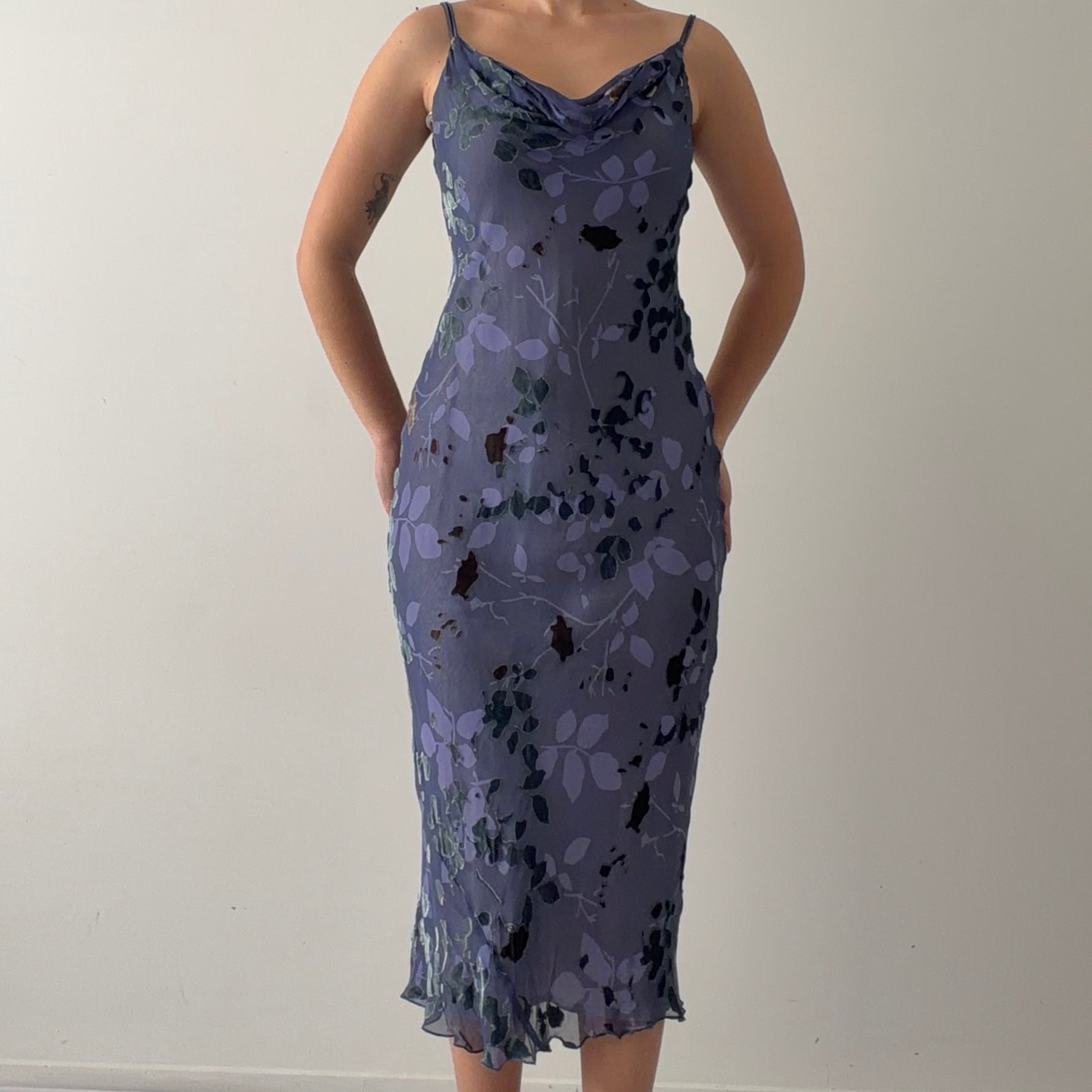 Monsoon Velvet Burnout Midi Dress | 8-10