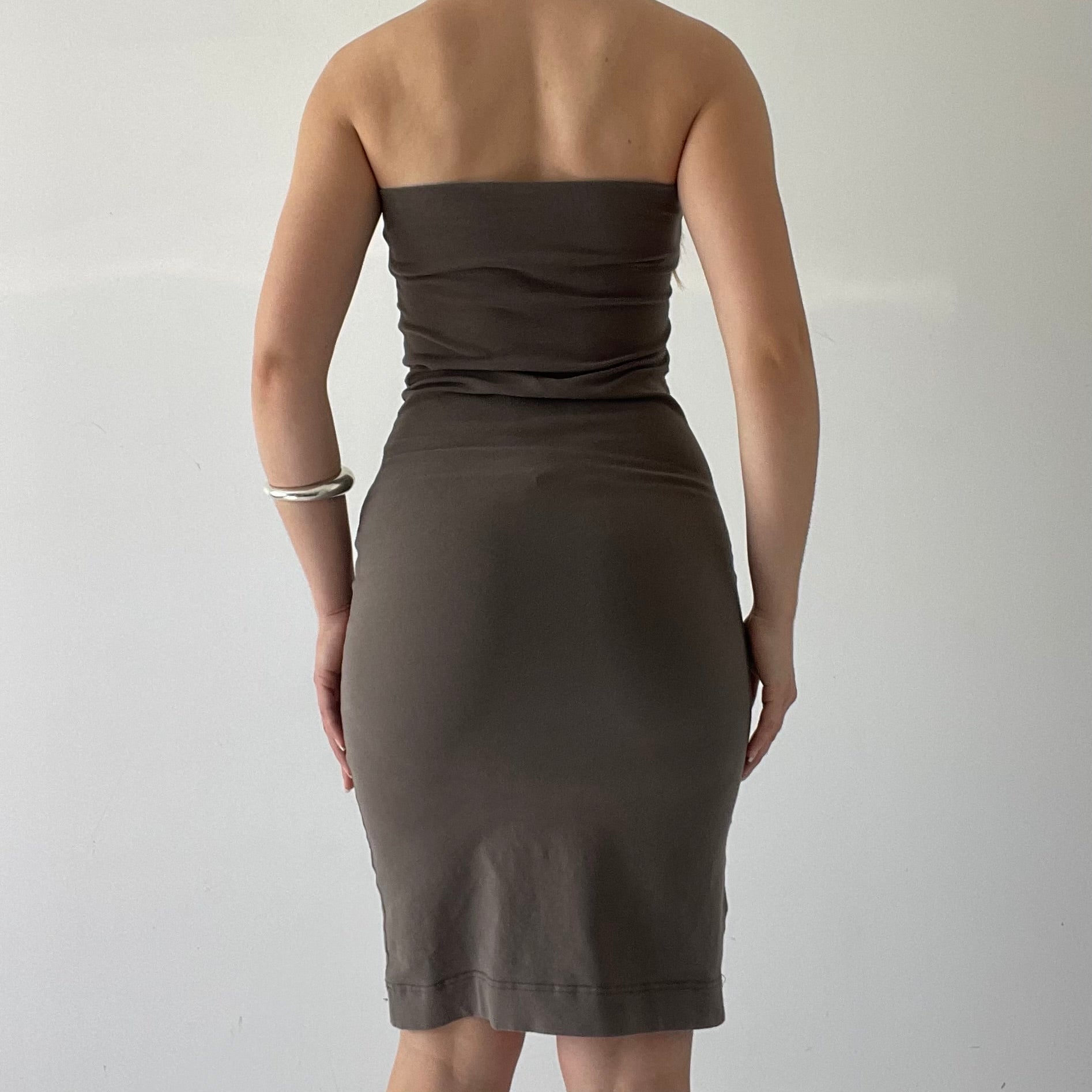 Strapless Bodycon Midi Dress | 6-8