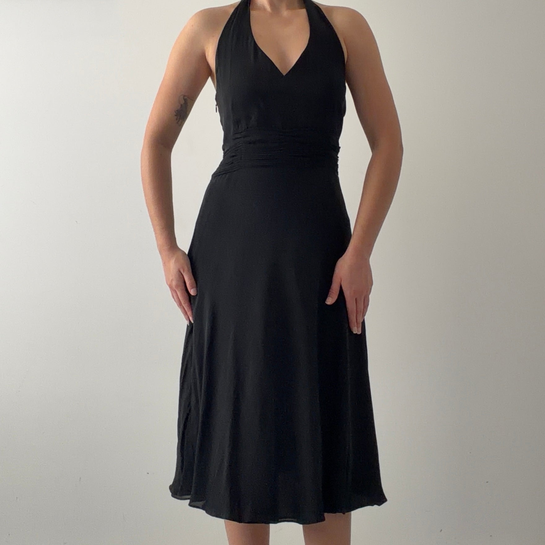 Ann Taylor Silk Halter Dress | L