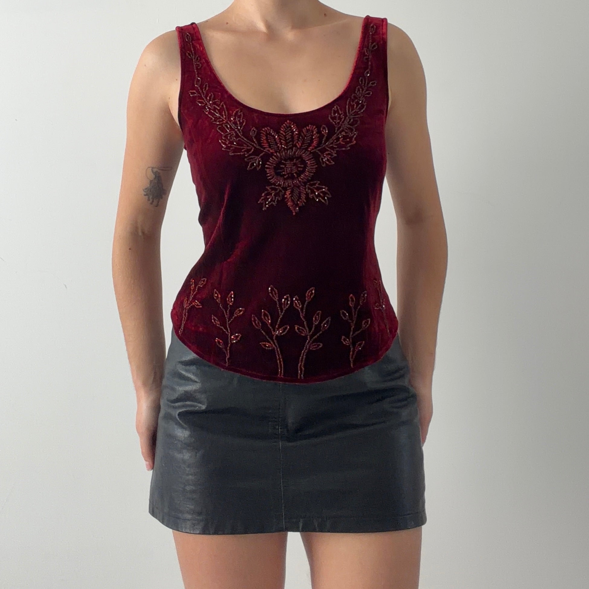Marks & Spencer Beaded Velvet Top | 10-12