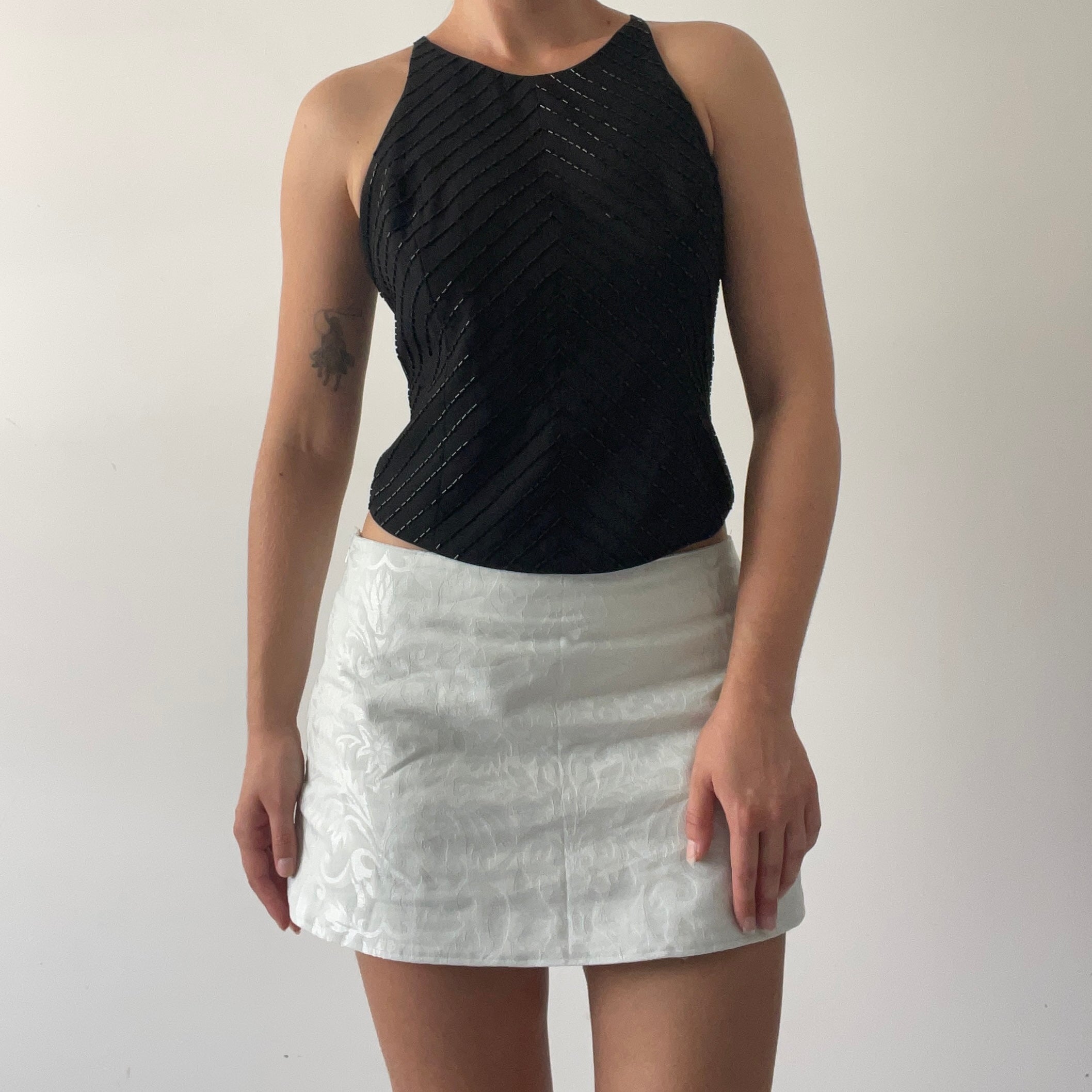 Staxs Beaded Halter Top | M