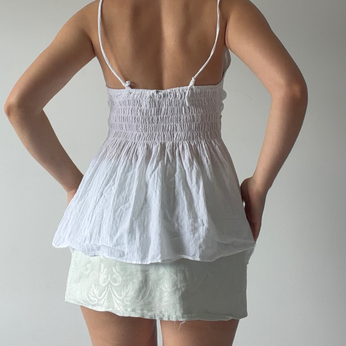 Blanc du Nil Asymmetric Cami | S-M