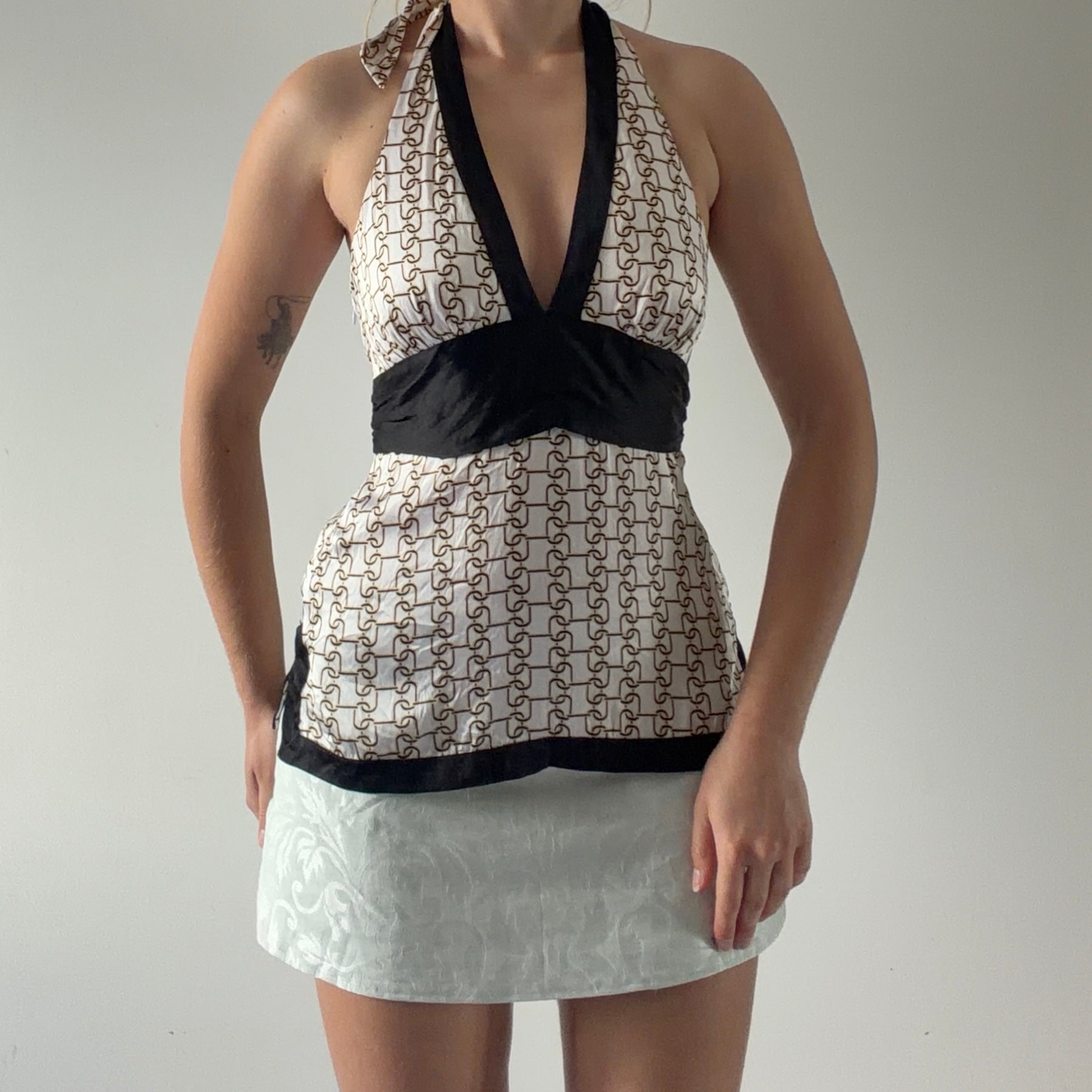 Bebe Silk Halter Top | S