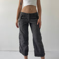 Low Rise Cargo Capri | M