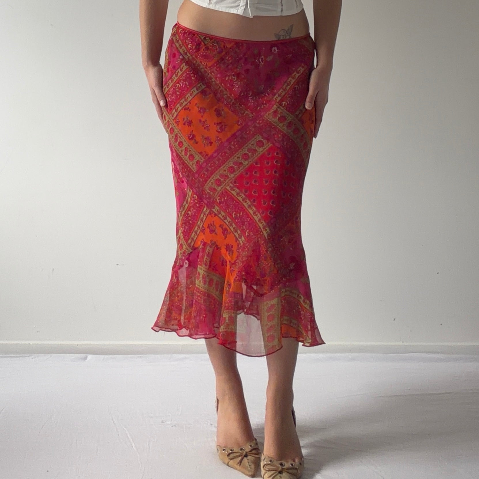 Ombre Midi Skirt | M