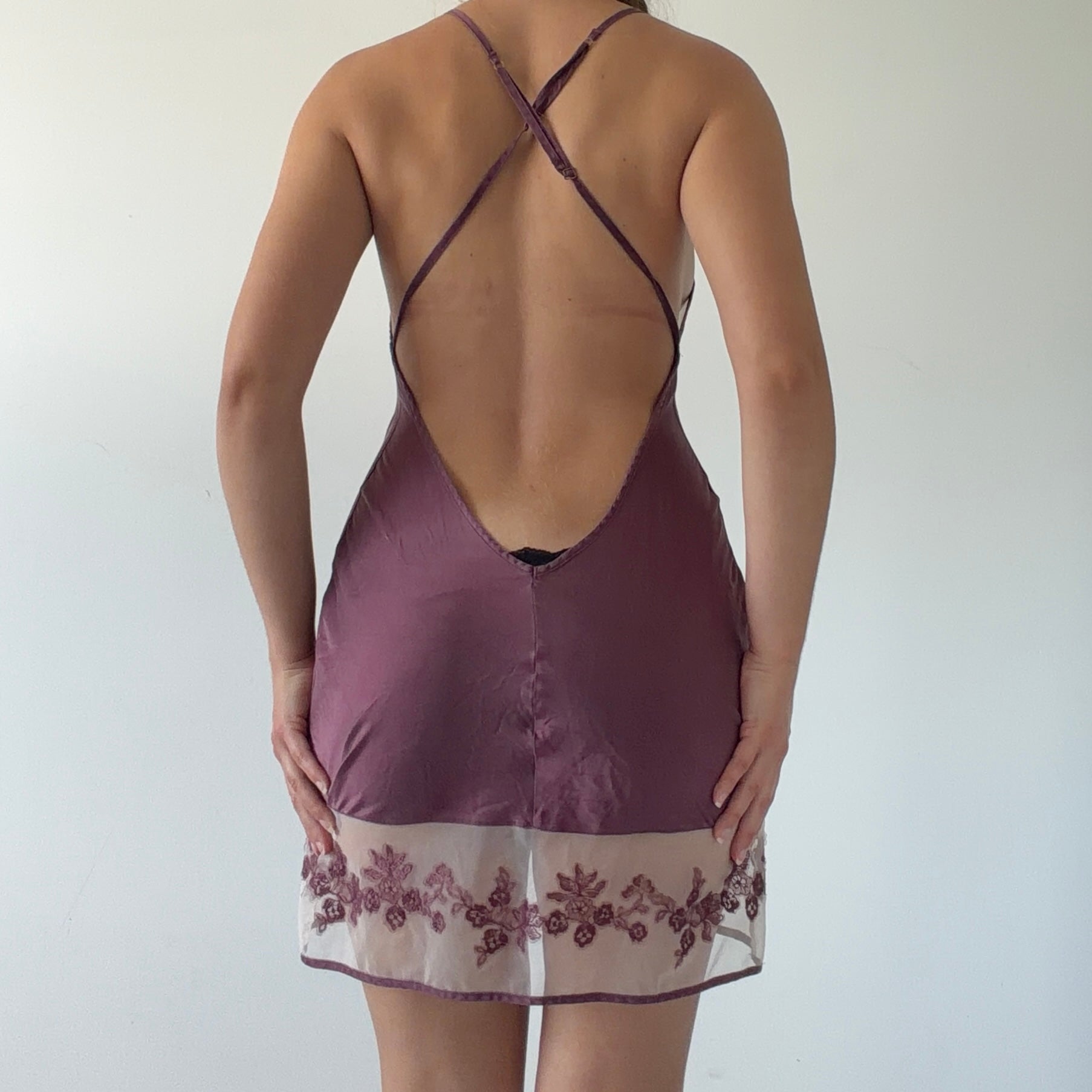 Silk Mini Slip Dress | XS