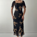 David Warren New York Silk Midi Dress | 10-12