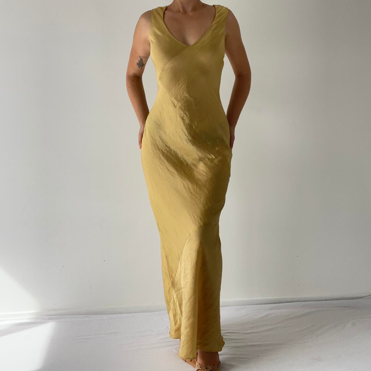 Bias Cut Shimmery Maxi | S